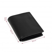 Portofel vertical din piele naturala DiAmanti Petrucci Nero